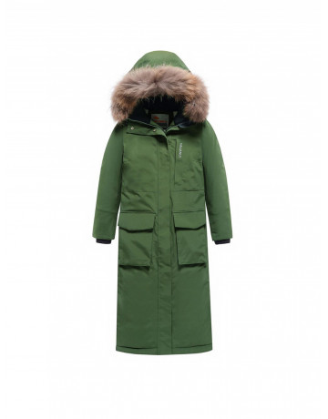Зимняя парка для девочек Valianly удлиненная с мехом.