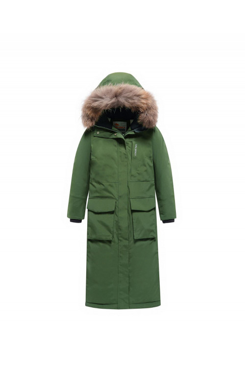 Зимняя парка для девочек Valianly удлиненная с мехом.