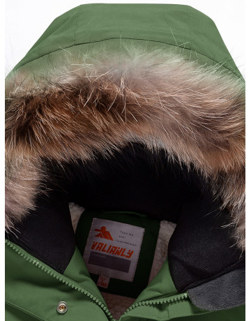 Зимняя парка для девочек Valianly удлиненная с мехом.