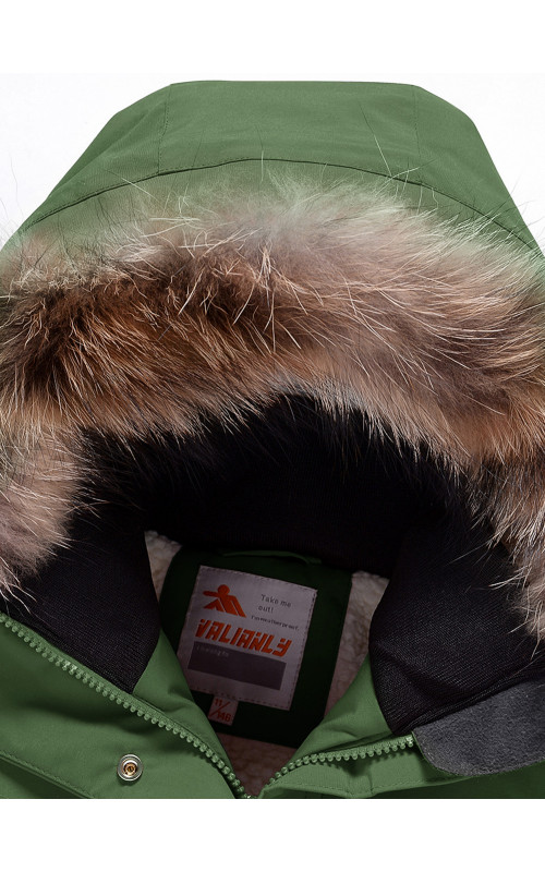 Зимняя парка для девочек Valianly удлиненная с мехом.