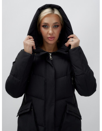 Тёплый женский пуховик с капюшоном