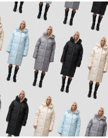 Тёплый женский пуховик летучая мышь.