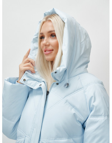 Женский длинный пуховик с капюшоном «Летучая мышь»