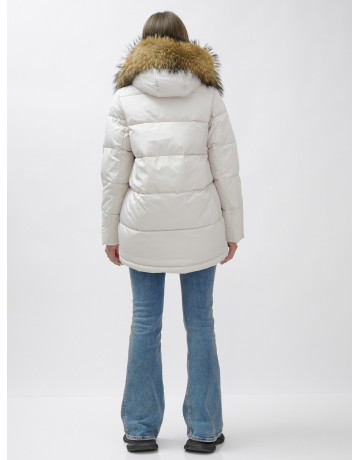 Женская зимняя куртка с мехом енота премиум-класса