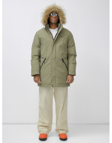 Мужская зимняя парка с мехом енота для активного отдыха