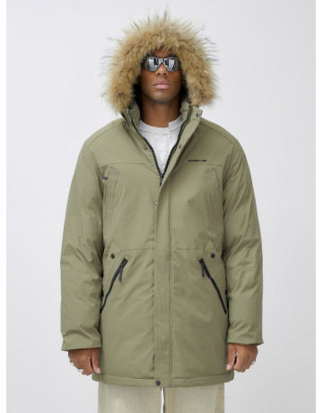 Мужская зимняя парка с мехом енота для активного отдыха