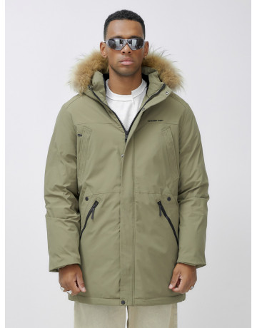 Мужская зимняя парка с мехом енота для активного отдыха