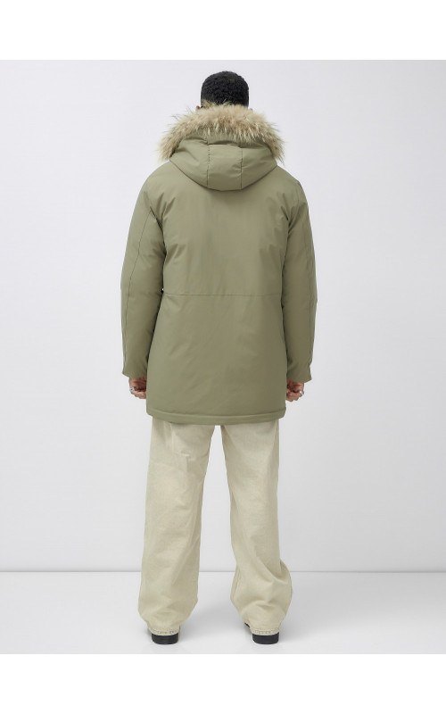 Мужская зимняя парка с мехом енота для активного отдыха