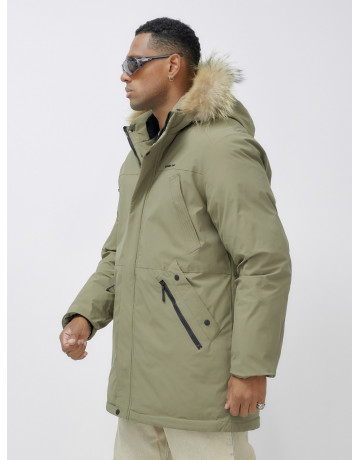 Мужская зимняя парка с мехом енота для активного отдыха