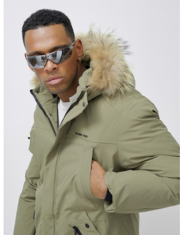 Мужская зимняя парка с мехом енота для активного отдыха