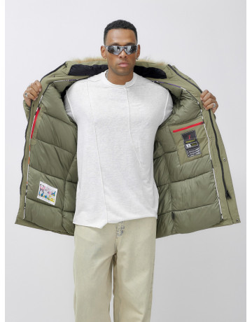 Мужская зимняя парка с мехом енота для активного отдыха