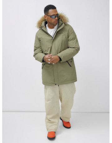 Мужская зимняя парка с мехом енота для активного отдыха