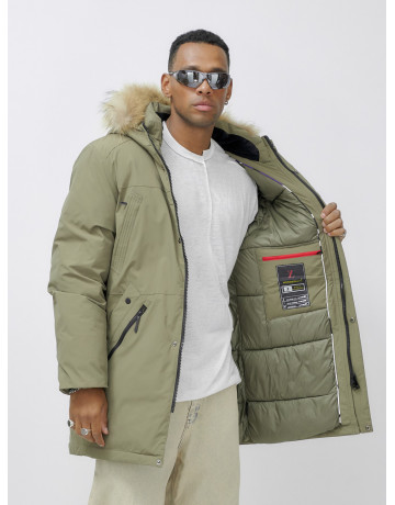 Мужская зимняя парка с мехом енота для активного отдыха