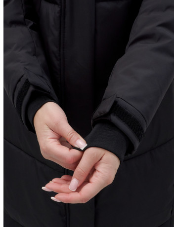 Длинный зимний пуховик для женщин с капюшоном.