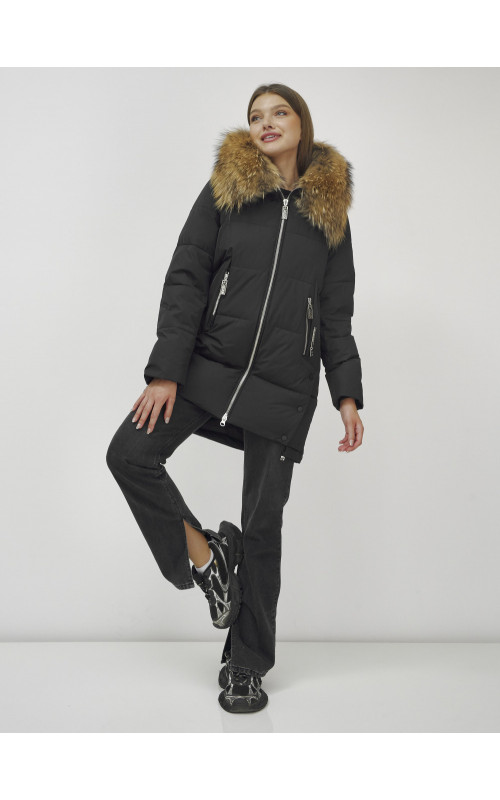 Женская зимняя куртка с мехом.