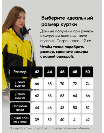 Женский горнолыжный костюм зимний жёлтый