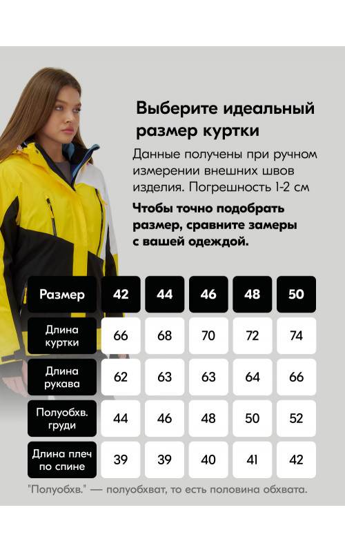 Женский горнолыжный костюм зимний жёлтый