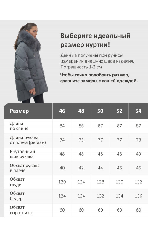Пуховик женский зимний с мехом и капюшоном, тёмно-серый.