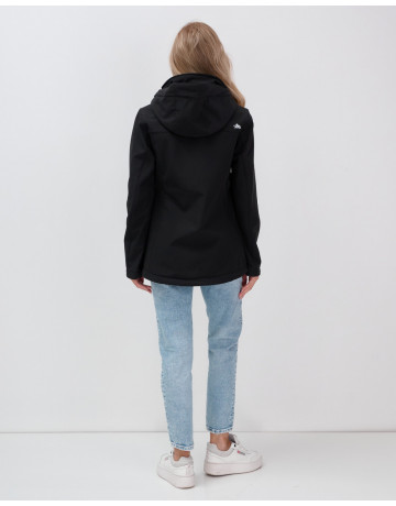 Женская спортивная ветровка с капюшоном, black softshell