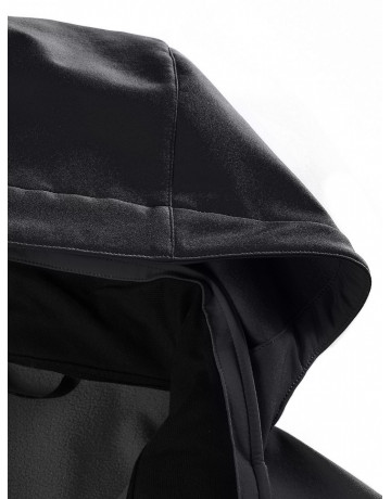 Женская спортивная ветровка с капюшоном, black softshell