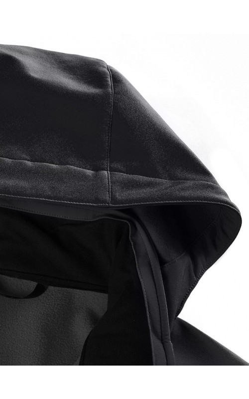 Женская спортивная ветровка с капюшоном, black softshell