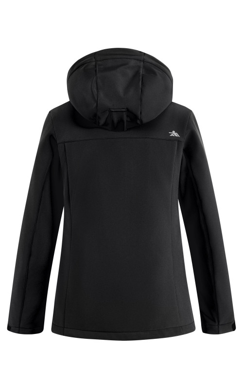 Женская спортивная ветровка с капюшоном, black softshell
