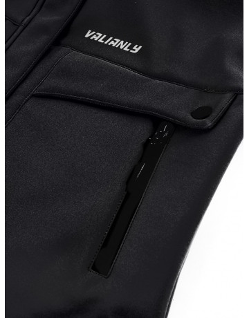 Женская спортивная ветровка с капюшоном, black softshell