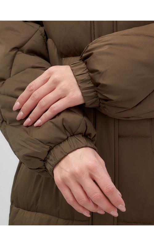 Длинный зимний пуховик премиум-класса