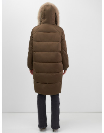Длинный зимний пуховик премиум-класса