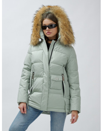 Женская зимняя куртка премиум-класса с мехом енота.