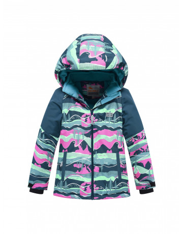 Горнолыжный костюм для девочки бирюзового оттенка