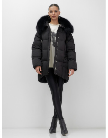 Пуховик с мехом песца премиум-класса