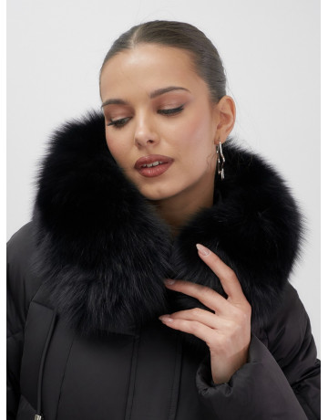 Пуховик с мехом песца премиум-класса