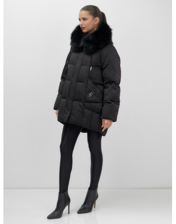 Пуховик с мехом песца премиум-класса