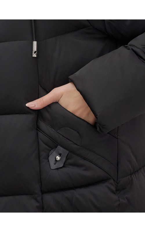 Пуховик с мехом песца премиум-класса