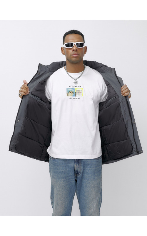 Зимняя куртка мужская больших размеров с утеплителем