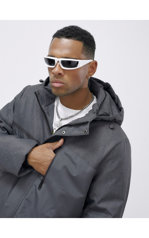 Зимняя куртка мужская больших размеров с утеплителем