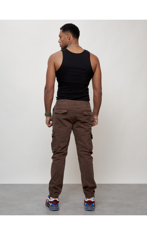 Мужские брюки карго зауженного кроя.