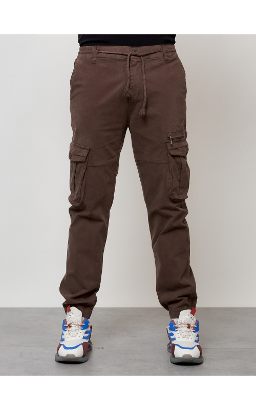 Мужские брюки карго зауженного кроя.