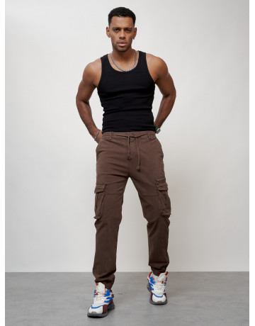 Мужские брюки карго зауженного кроя.
