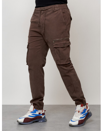 Мужские брюки карго зауженного кроя.