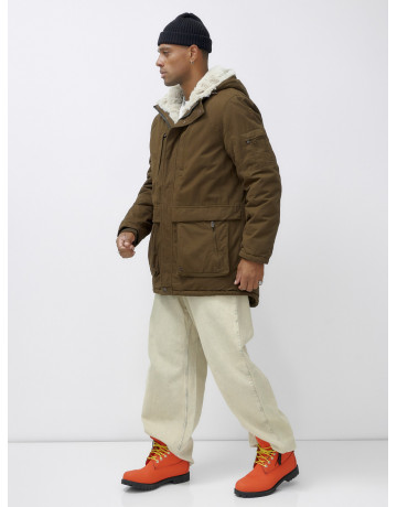 Зимняя мужская парка с капюшоном для активного отдыха.