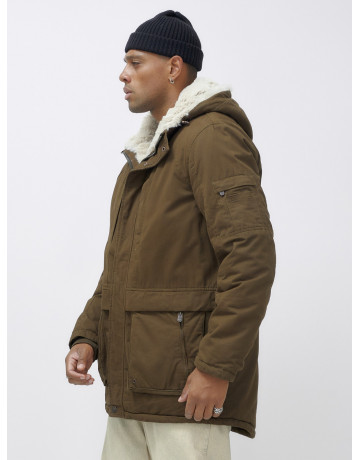 Зимняя мужская парка с капюшоном для активного отдыха.