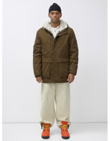 Зимняя мужская парка с капюшоном для активного отдыха.