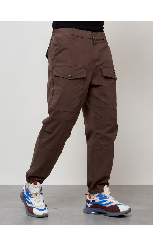 Мужские брюки карго зауженного кроя.