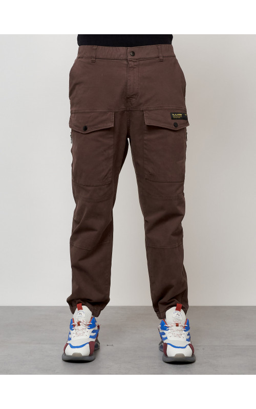 Мужские брюки карго зауженного кроя.