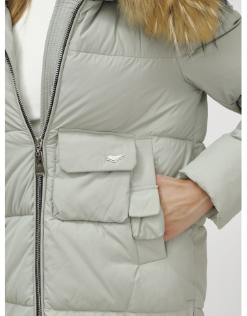 Женская зимняя куртка премиум-класса с мехом енота.