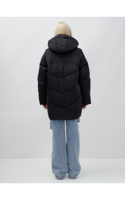 Зимняя куртка в стиле летучая мышь с капюшоном для активного отдыха.