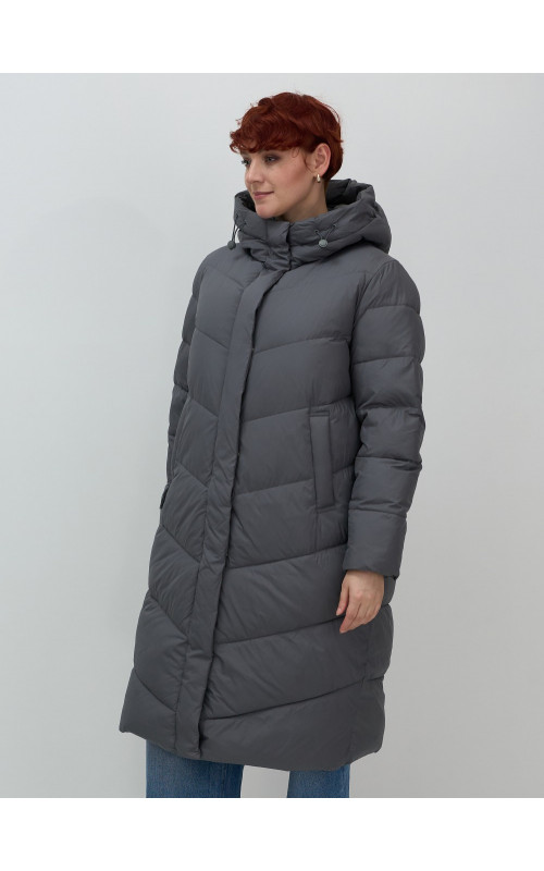 Длинный зимний пуховик для женщин