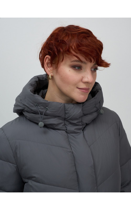 Длинный зимний пуховик для женщин